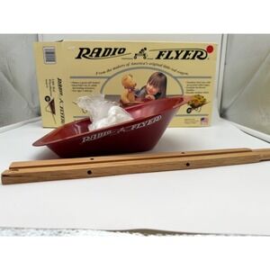 Radio Flyer Little Red Wheelbarrow Model 4 Kids Toy Decorative Gift Basket Steel
